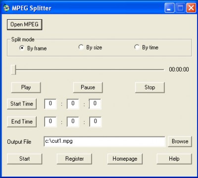 Mpeg Splitter 2.3.0.0 screenshot