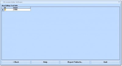 MS Access Editor Software 7.0 screenshot