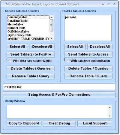 MS Access FoxPro Import, Export & Convert Software 7.0 screenshot