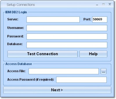 MS Access IBM DB2 Import, Export & Convert Softwar 7.0 screenshot