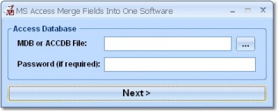 MS Access Merge Fields Into One Software 7.0 screenshot