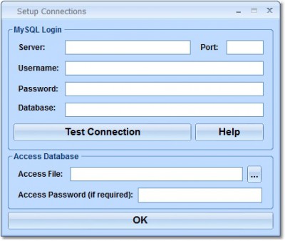 MS Access MySQL Import, Export & Convert Software 7.0 screenshot