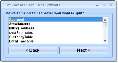 MS Access Split Fields Software 7.0 screenshot