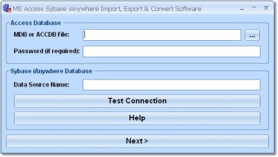 MS Access Sybase iAnywhere Import, Export & Conver 7.0 screenshot