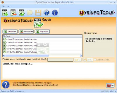 MS Excel Xlsx Recovery 2.0 screenshot