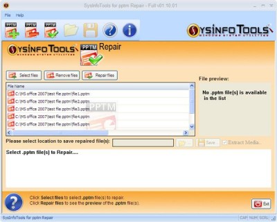 MS PowerPoint Pptm Recovery 1.01 screenshot