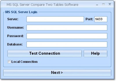 MS SQL Server Compare Two Tables Software 7.0 screenshot