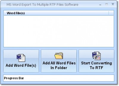 MS Word Export To Multiple RTF Files Software 7.0 screenshot