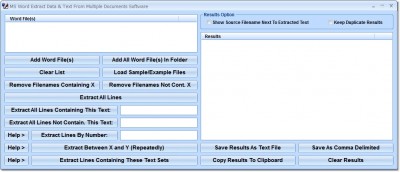 MS Word Extract Data & Text From Multiple Document 7.0 screenshot