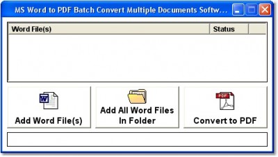 MS Word to PDF Batch Convert Multiple Documents So 7.0 screenshot
