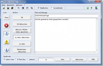 MsgBox-Generator - OGGISOFT 2014.7.74 screenshot