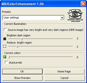 MSU Color Enhancement VirtualDub plugin 1.0.1b screenshot