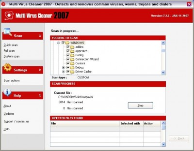 Multi Virus Cleaner 2007 7.6.0 screenshot
