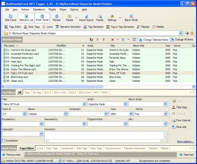 Multimediafeed MP3 Tagger 2.8 screenshot