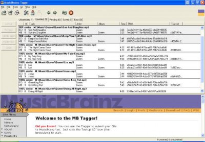 MusicBrainz Tagger 0.10.5 screenshot