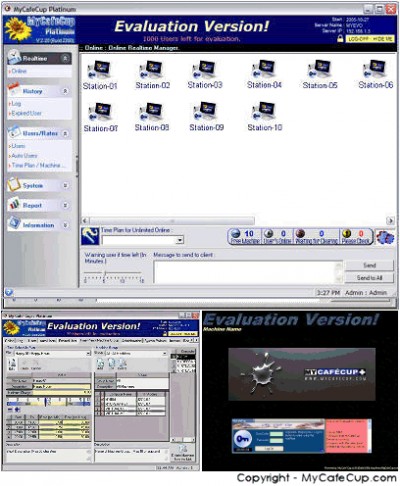 MyCafeCup Internet Cafe WiFi CyberCafe Software. 2.2233 screenshot