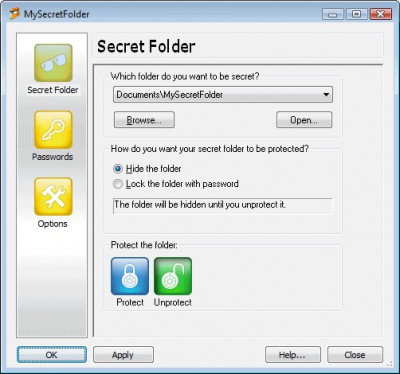 MySecretFolder 4.4 screenshot