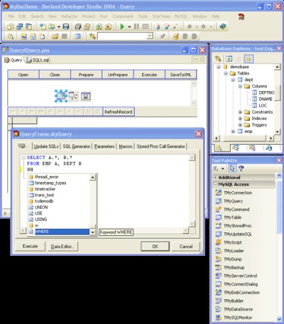 MySQL Data Access Components for Rad Studio XE2 7.2 screenshot