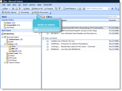 MySQL for Outlook 1.1.0.0 screenshot