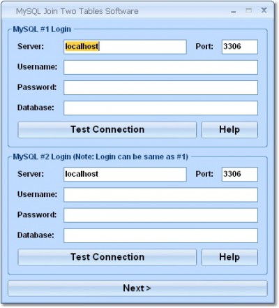 MySQL Join Two Tables Software 7.0 screenshot
