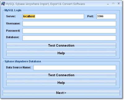 MySQL Sybase iAnywhere Import, Export & Convert So 7.0 screenshot