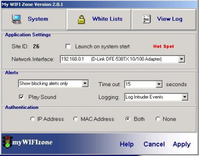 myWIFIzone WIFI Internet Access Blocker 5.0 screenshot