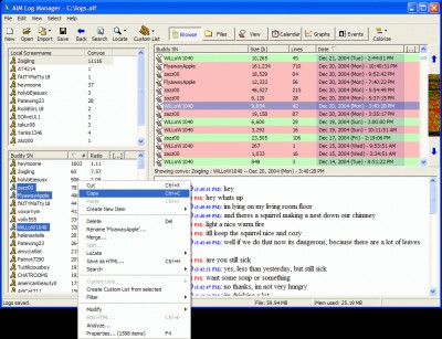Nalsoft AIM Log Manager 1.7 screenshot