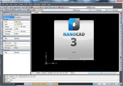 nanoCAD 5.1.2524.2 screenshot