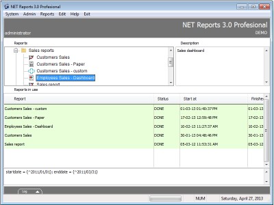 NET Reports 3.0 screenshot