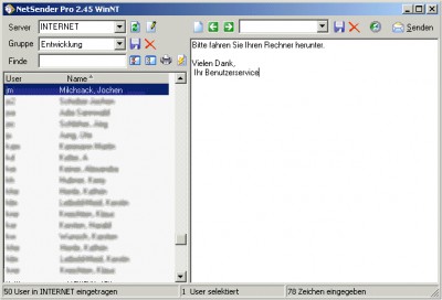 NetSender Pro 2.60 screenshot