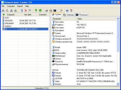 Network Asset Tracker 3.4 screenshot