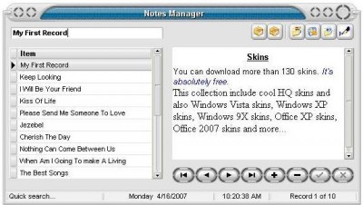 Notes Manager 1.6 screenshot
