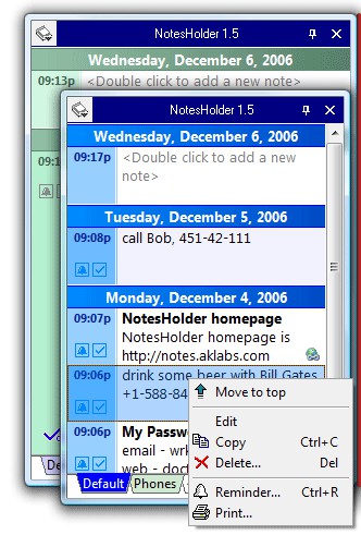 NotesHolder Lite 2.0 screenshot