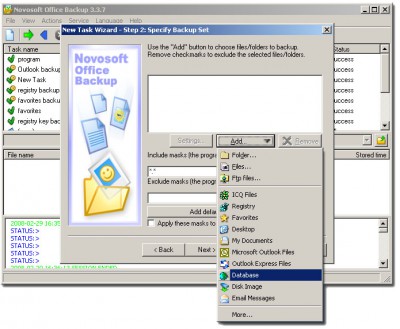 Novosoft Office Backup Professional 3.2.1.0 screenshot