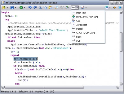 nPad2 Source Viewer/Editor 3.1.3.38 screenshot