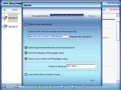 NS Keylogger Personal Monitor 5.0 screenshot