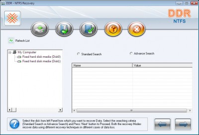 NTFS Data Recover 2011.1105 screenshot