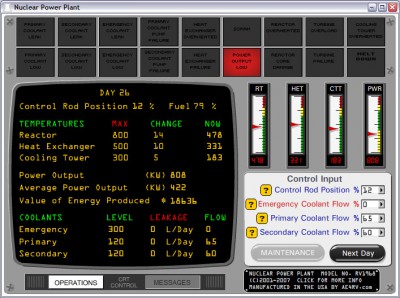 Nuclear Power Plant Simulator 1.30 screenshot