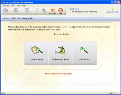 Nucleus Kernel Data Recovery Software 11.01.01 screenshot