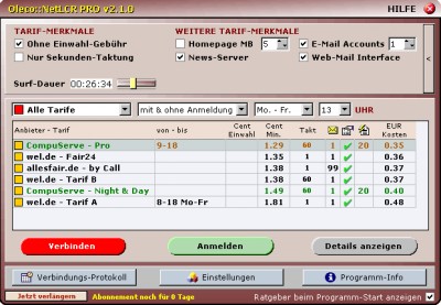 Oleco::NetLCR Pro 2.2.1 screenshot
