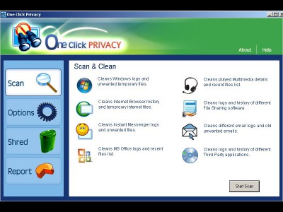 One Click Privacy 2.2.9 screenshot