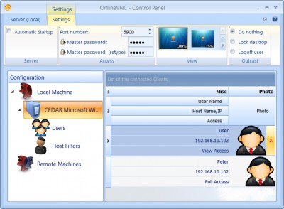 OnlineVNC Server 3.0 screenshot