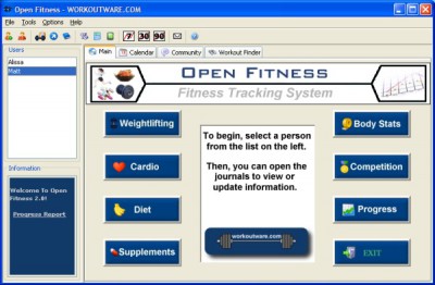 Open Fitness 1.0 screenshot