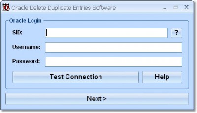 Oracle Delete Duplicate Entries Software 7.0 screenshot