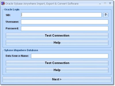 Oracle Sybase iAnywhere Import, Export & Convert S 7.0 screenshot