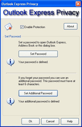Outlook Express Privacy 2.394 screenshot
