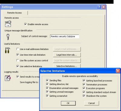 Outlook Remote Accesss 1.50 screenshot