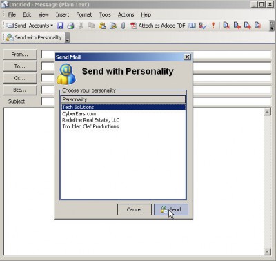 Outlook Split Personality 1.0.136 screenshot