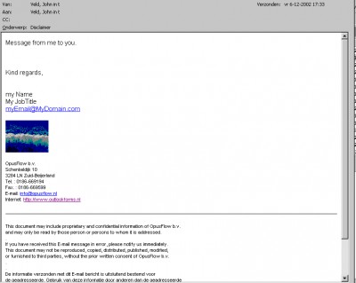 OutlookDisclaimer 4.0 screenshot