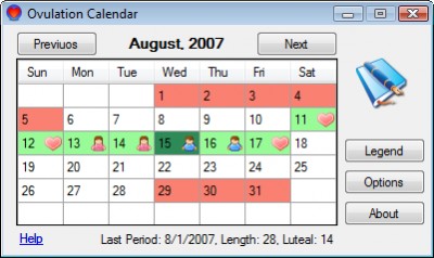 Ovulation Calendar 2.0.125 screenshot